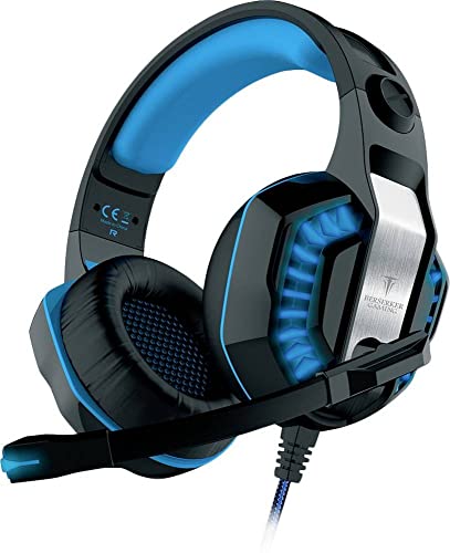 Berserker Gaming FREYER Gaming Over Ear Headset kabelgebunden Stereo Schwarz, Blau von Berserker Gaming