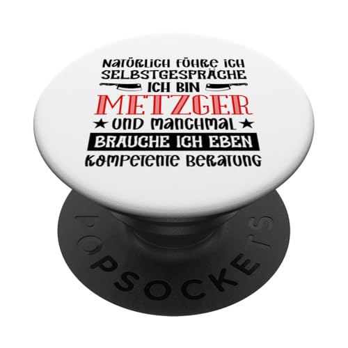 Natürlich Führe Ich Selbstgespräche Ich Bin Metzger PopSockets Klebender PopGrip Natürlich Führe Ich Selbstgespräche Ich Bin Metzger PopSockets Klebender PopGrip von Beruf Metzger Geschenke Lustige Sprüche