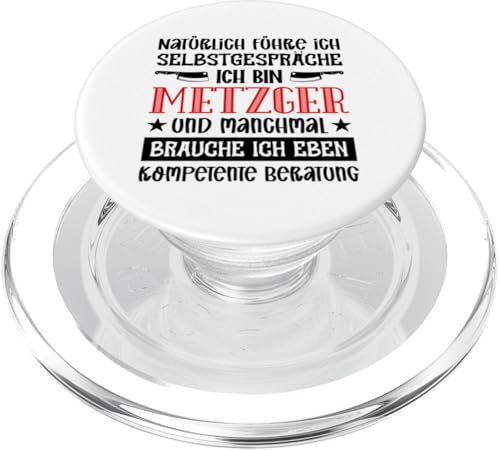 Natürlich Führe Ich Selbstgespräche Ich Bin Metzger PopSockets PopGrip für MagSafe Natürlich Führe Ich Selbstgespräche Ich Bin Metzger PopSockets PopGrip für MagSafe von Beruf Metzger Geschenke Lustige Sprüche
