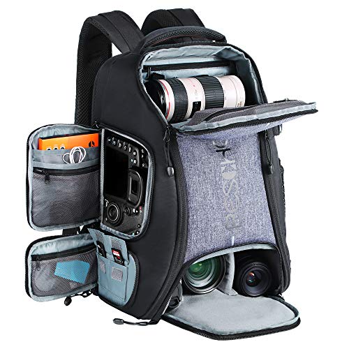 Beschoi Kamerarucksack wasserdicht Fotorucksack für Canon Nikon Sony Spiegelreflexkameras, Drohne, Objektiv, Laptop, Stativ und Zubehör 24 Liter von Beschoi