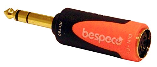 Bespeco SLAD410 Adaptor, 6,3 mm Stereoklinkenstecker auf DIN 5-polig Buchse von Bespeco