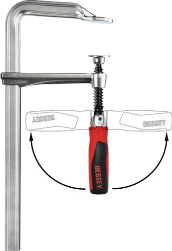 Bessey Ganzstahlschraubzwinge GZ-KG Spann-W.600mm A.120mm 2-K-Klappgriff von Bessey Tool
