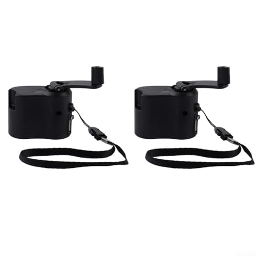 Handkurbel-USB-Ladegerät, 2 Stück, Handy-Ladegerät, Generatoren für Strom, ideal für Reisen und den Außenbereich Handkurbel-USB-Ladegerät, 2 Stück, Handy-Ladegerät, Generatoren für Strom, ideal für Reisen und den Außenbereich von Besshepplo