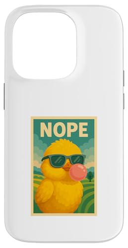 Baby Chicken Nope Kaugummi Bubble Print Pop Art Hülle für iPhone 14 Pro von Best Animal Tees and More
