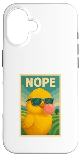 Baby Chicken Nope Kaugummi Bubble Print Pop Art Hülle für iPhone 16 von Best Animal Tees and More