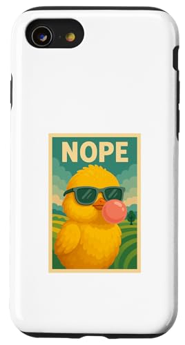 Baby Chicken Nope Kaugummi Bubble Print Pop Art Hülle für iPhone SE (2020) / 7 / 8 von Best Animal Tees and More