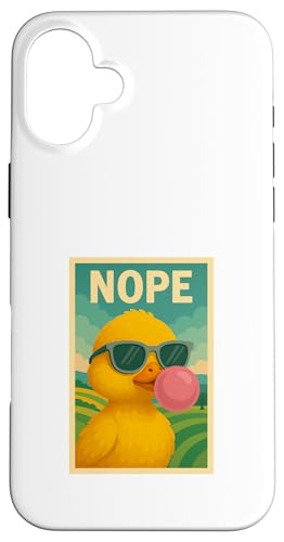 Baby Duck Nope Kaugummi Bubble Print Pop Art Hülle für iPhone 16 Plus Baby Duck Nope Kaugummi Bubble Print Pop Art Hülle für iPhone 16 Plus von Best Animal Tees and More