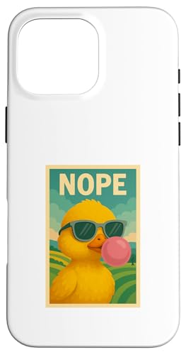 Baby Duck Nope Kaugummi Bubble Print Pop Art Hülle für iPhone 16 Pro Max Baby Duck Nope Kaugummi Bubble Print Pop Art Hülle für iPhone 16 Pro Max von Best Animal Tees and More