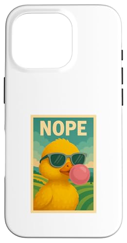 Baby Duck Nope Kaugummi Bubble Print Pop Art Hülle für iPhone 16 Pro Baby Duck Nope Kaugummi Bubble Print Pop Art Hülle für iPhone 16 Pro von Best Animal Tees and More