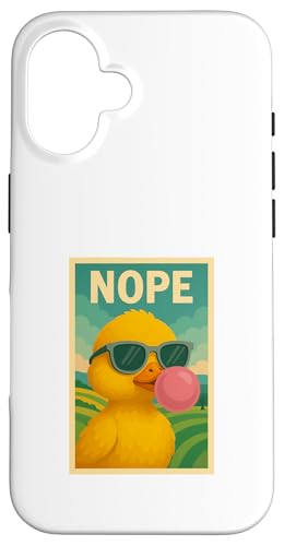 Baby Duck Nope Kaugummi Bubble Print Pop Art Hülle für iPhone 16 von Best Animal Tees and More