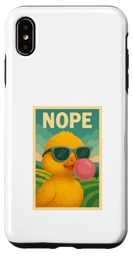 Baby Duck Nope Kaugummi Bubble Print Pop Art Hülle für iPhone XS Max von Best Animal Tees and More