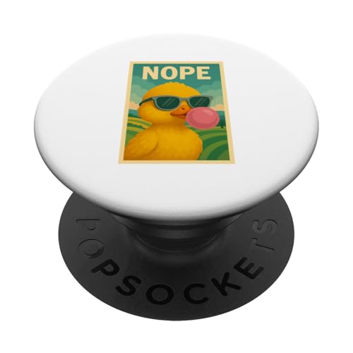 Baby Duck Nope Kaugummi Bubble Print Pop Art PopSockets Klebender PopGrip Baby Duck Nope Kaugummi Bubble Print Pop Art PopSockets Klebender PopGrip von Best Animal Tees and More