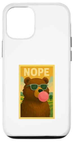 Bear Nope Kaugummi Bubble Print Pop Art Hülle für iPhone 12/12 Pro von Best Animal Tees and More