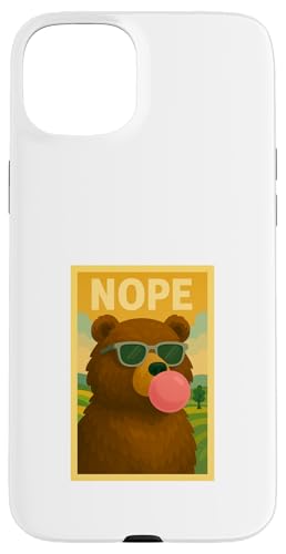 Bear Nope Kaugummi Bubble Print Pop Art Hülle für iPhone 15 Plus von Best Animal Tees and More