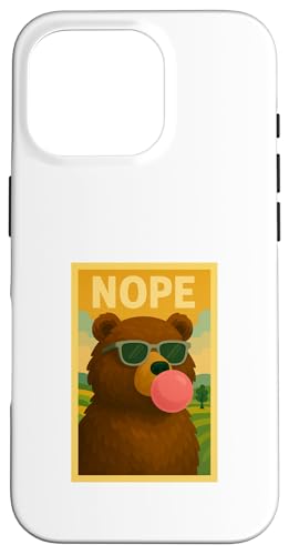 Bear Nope Kaugummi Bubble Print Pop Art Hülle für iPhone 16 Pro Bear Nope Kaugummi Bubble Print Pop Art Hülle für iPhone 16 Pro von Best Animal Tees and More