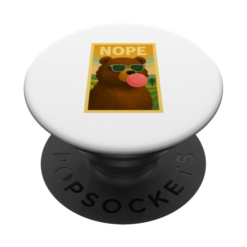 Bear Nope Kaugummi Bubble Print Pop Art PopSockets Klebender PopGrip Bear Nope Kaugummi Bubble Print Pop Art PopSockets Klebender PopGrip von Best Animal Tees and More