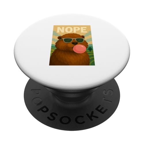 Beaver Nope Kaugummi Bubble Print Pop Art PopSockets Klebender PopGrip Beaver Nope Kaugummi Bubble Print Pop Art PopSockets Klebender PopGrip von Best Animal Tees and More