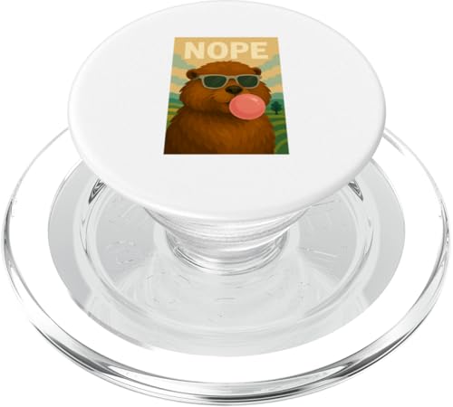 Beaver Nope Kaugummi Bubble Print Pop Art PopSockets PopGrip für MagSafe Beaver Nope Kaugummi Bubble Print Pop Art PopSockets PopGrip für MagSafe von Best Animal Tees and More