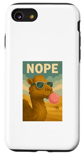 Camel Nope Kaugummi Bubble Print Pop Art Hülle für iPhone SE (2020) / 7 / 8 von Best Animal Tees and More