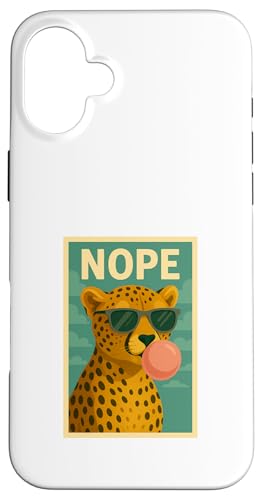 Cheetah Nope Kaugummi Bubble Print Pop Art Hülle für iPhone 16 Plus Cheetah Nope Kaugummi Bubble Print Pop Art Hülle für iPhone 16 Plus von Best Animal Tees and More