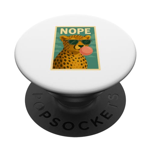 Cheetah Nope Kaugummi Bubble Print Pop Art PopSockets Klebender PopGrip Cheetah Nope Kaugummi Bubble Print Pop Art PopSockets Klebender PopGrip von Best Animal Tees and More