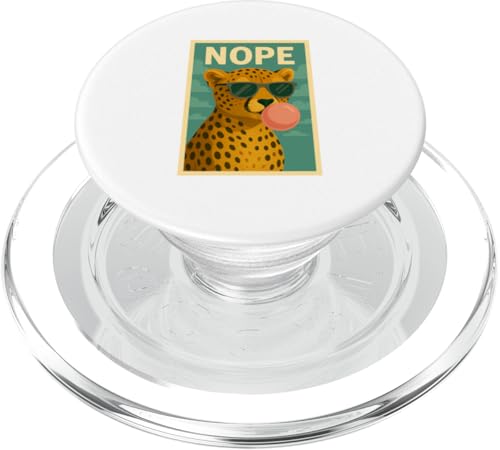 Cheetah Nope Kaugummi Bubble Print Pop Art PopSockets PopGrip für MagSafe Cheetah Nope Kaugummi Bubble Print Pop Art PopSockets PopGrip für MagSafe von Best Animal Tees and More