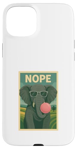 Elefant Nope Kaugummi Bubble Print Pop Art Hülle für iPhone 15 Plus Elefant Nope Kaugummi Bubble Print Pop Art Hülle für iPhone 15 Plus von Best Animal Tees and More