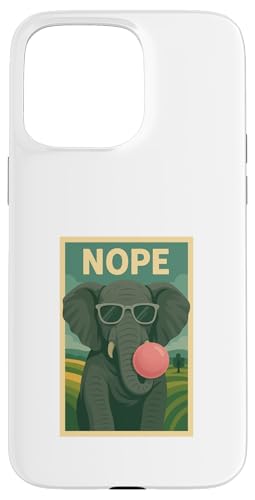 Elefant Nope Kaugummi Bubble Print Pop Art Hülle für iPhone 15 Pro Max Elefant Nope Kaugummi Bubble Print Pop Art Hülle für iPhone 15 Pro Max von Best Animal Tees and More