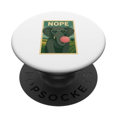 Elefant Nope Kaugummi Bubble Print Pop Art PopSockets Klebender PopGrip Elefant Nope Kaugummi Bubble Print Pop Art PopSockets Klebender PopGrip von Best Animal Tees and More