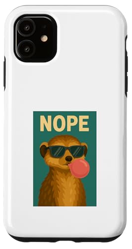 Erdmännchen Nope Kaugummi Bubble Print Pop Art Hülle für iPhone 11 Erdmännchen Nope Kaugummi Bubble Print Pop Art Hülle für iPhone 11 von Best Animal Tees and More
