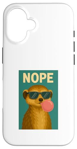 Erdmännchen Nope Kaugummi Bubble Print Pop Art Hülle für iPhone 16 Erdmännchen Nope Kaugummi Bubble Print Pop Art Hülle für iPhone 16 von Best Animal Tees and More