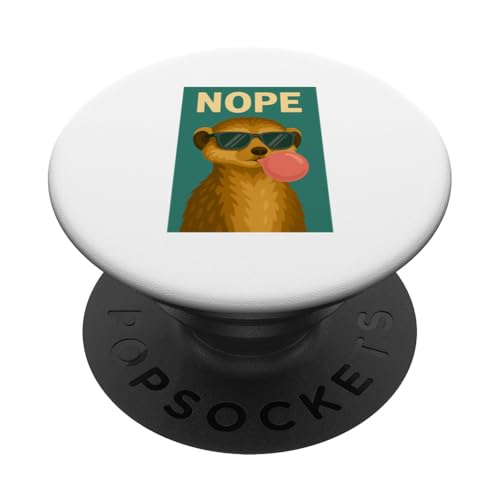 Erdmännchen Nope Kaugummi Bubble Print Pop Art PopSockets Klebender PopGrip Erdmännchen Nope Kaugummi Bubble Print Pop Art PopSockets Klebender PopGrip von Best Animal Tees and More