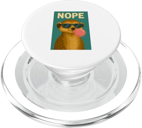 Erdmännchen Nope Kaugummi Bubble Print Pop Art PopSockets PopGrip für MagSafe Erdmännchen Nope Kaugummi Bubble Print Pop Art PopSockets PopGrip für MagSafe von Best Animal Tees and More