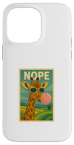 Giraffe Nope Kaugummi Bubble Print Pop Art Hülle für iPhone 14 Pro Max von Best Animal Tees and More