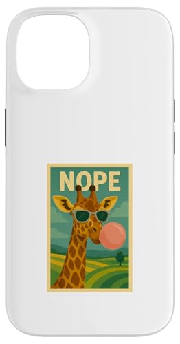 Giraffe Nope Kaugummi Bubble Print Pop Art Hülle für iPhone 14 von Best Animal Tees and More