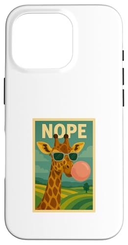 Giraffe Nope Kaugummi Bubble Print Pop Art Hülle für iPhone 16 Pro Giraffe Nope Kaugummi Bubble Print Pop Art Hülle für iPhone 16 Pro von Best Animal Tees and More