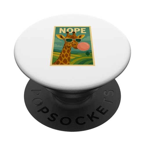 Giraffe Nope Kaugummi Bubble Print Pop Art PopSockets Klebender PopGrip Giraffe Nope Kaugummi Bubble Print Pop Art PopSockets Klebender PopGrip von Best Animal Tees and More