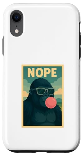 Gorilla Nope Kaugummi Bubble Print Pop Art Hülle für iPhone XR Gorilla Nope Kaugummi Bubble Print Pop Art Hülle für iPhone XR von Best Animal Tees and More