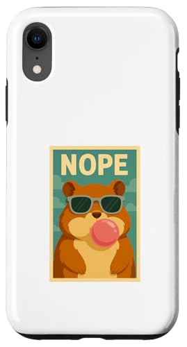 Hamster Nope Kaugummi Bubble Print Pop Art Hülle für iPhone XR von Best Animal Tees and More