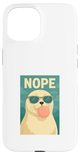 Harp Seal Nope Kaugummi, Pop-Art, Blasenmuster Hülle für iPhone 15 Harp Seal Nope Kaugummi, Pop-Art, Blasenmuster Hülle für iPhone 15 von Best Animal Tees and More