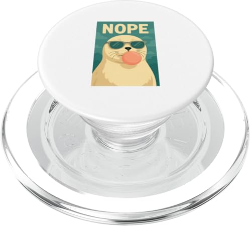 Harp Seal Nope Kaugummi, Pop-Art, Blasenmuster PopSockets PopGrip für MagSafe Harp Seal Nope Kaugummi, Pop-Art, Blasenmuster PopSockets PopGrip für MagSafe von Best Animal Tees and More