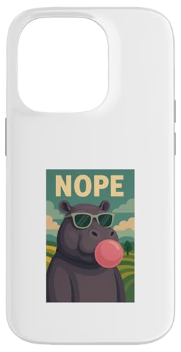 Nilpferd Nope Kaugummi Bubble Print Pop Art Hülle für iPhone 14 Pro Nilpferd Nope Kaugummi Bubble Print Pop Art Hülle für iPhone 14 Pro von Best Animal Tees and More