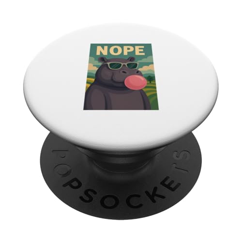 Nilpferd Nope Kaugummi Bubble Print Pop Art PopSockets Klebender PopGrip Nilpferd Nope Kaugummi Bubble Print Pop Art PopSockets Klebender PopGrip von Best Animal Tees and More