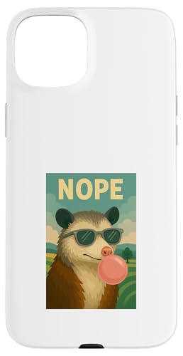 Opossum Nope Kaugummi Bubble Print Pop Art Opossum Hülle für iPhone 15 Plus von Best Animal Tees and More