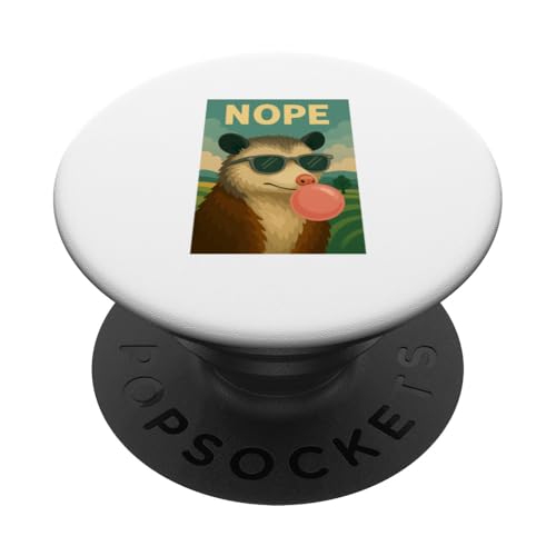 Opossum Nope Kaugummi Bubble Print Pop Art Opossum PopSockets Klebender PopGrip Opossum Nope Kaugummi Bubble Print Pop Art Opossum PopSockets Klebender PopGrip von Best Animal Tees and More