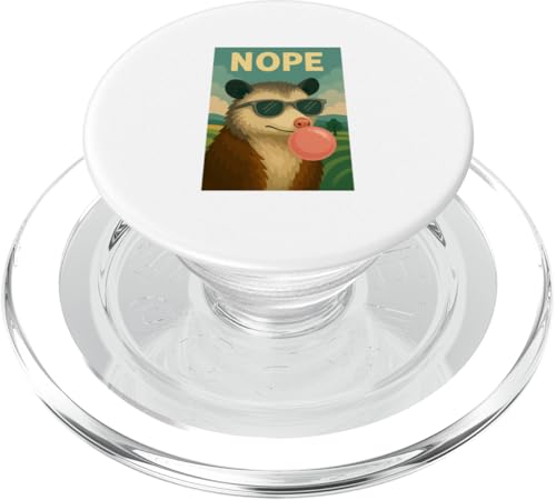 Opossum Nope Kaugummi Bubble Print Pop Art Opossum PopSockets PopGrip für MagSafe Opossum Nope Kaugummi Bubble Print Pop Art Opossum PopSockets PopGrip für MagSafe von Best Animal Tees and More