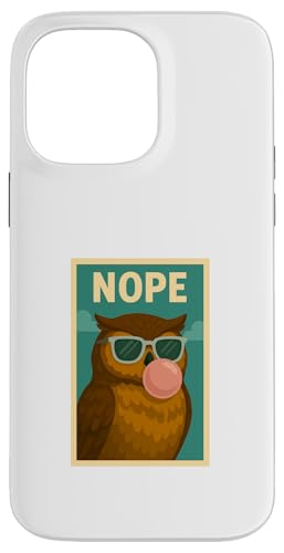 Owl Nope Kaugummi Bubble Print Pop Art Hülle für iPhone 14 Pro Max Owl Nope Kaugummi Bubble Print Pop Art Hülle für iPhone 14 Pro Max von Best Animal Tees and More