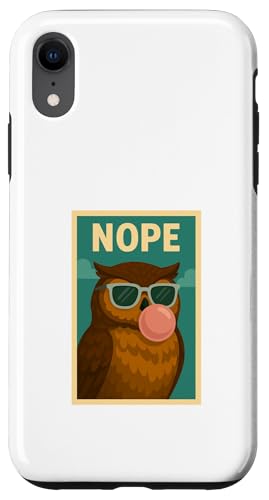 Owl Nope Kaugummi Bubble Print Pop Art Hülle für iPhone XR Owl Nope Kaugummi Bubble Print Pop Art Hülle für iPhone XR von Best Animal Tees and More