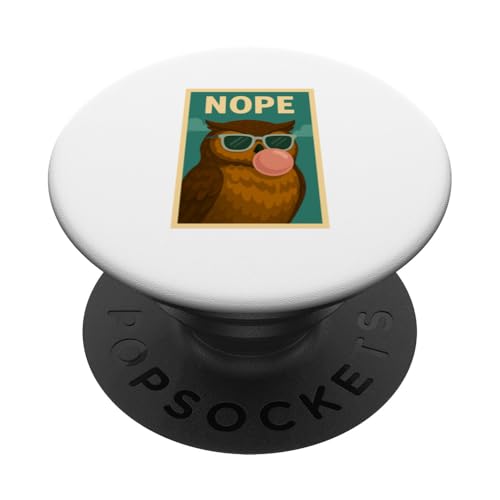 Owl Nope Kaugummi Bubble Print Pop Art PopSockets Klebender PopGrip Owl Nope Kaugummi Bubble Print Pop Art PopSockets Klebender PopGrip von Best Animal Tees and More