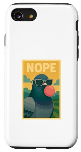 Pigeon Nope Kaugummi Bubble Print Pop Art Hülle für iPhone SE (2020) / 7 / 8 von Best Animal Tees and More